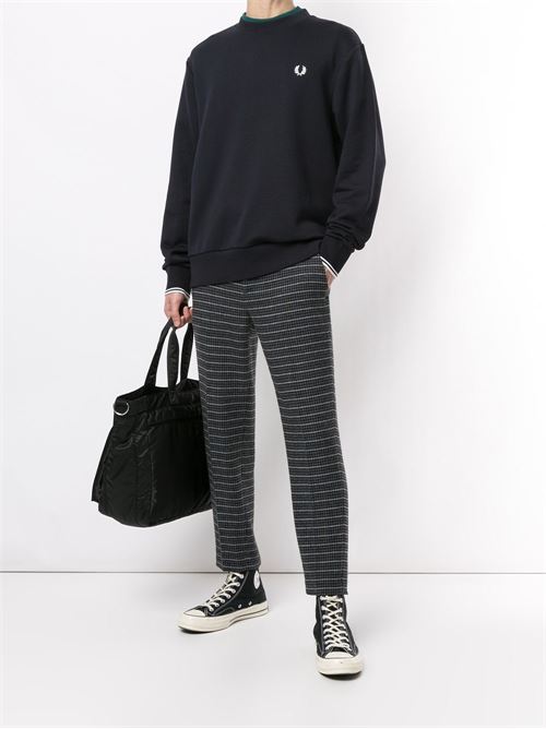 felpa uomo girocollo navy FRED PERRY | M7535248